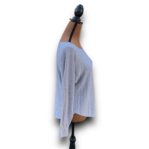 Joan Vass Studio Long Sleeve Distressed Boat Neck Sweater, Women’s Small - Picture 2 of 10